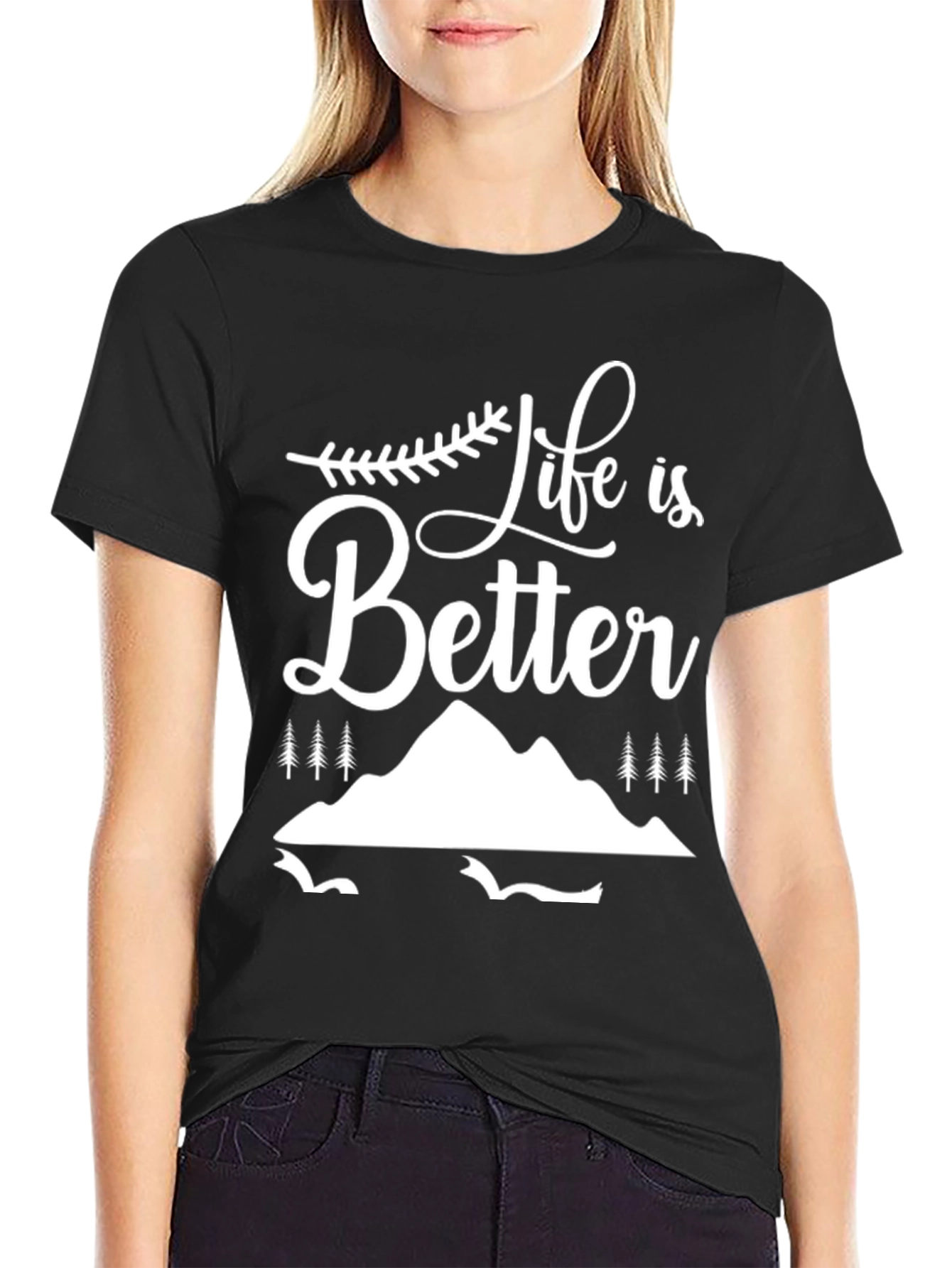 Life is Better Graphic Tee - Black