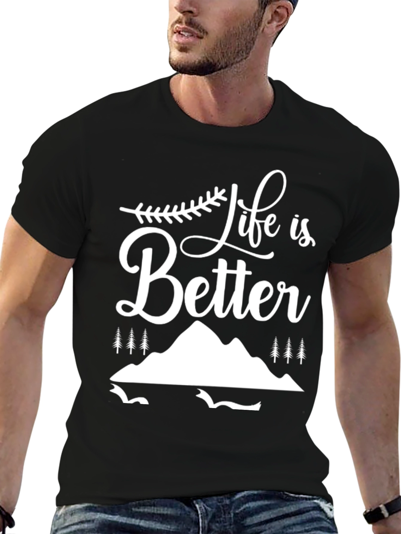 Life is Better Graphic Tee - Black