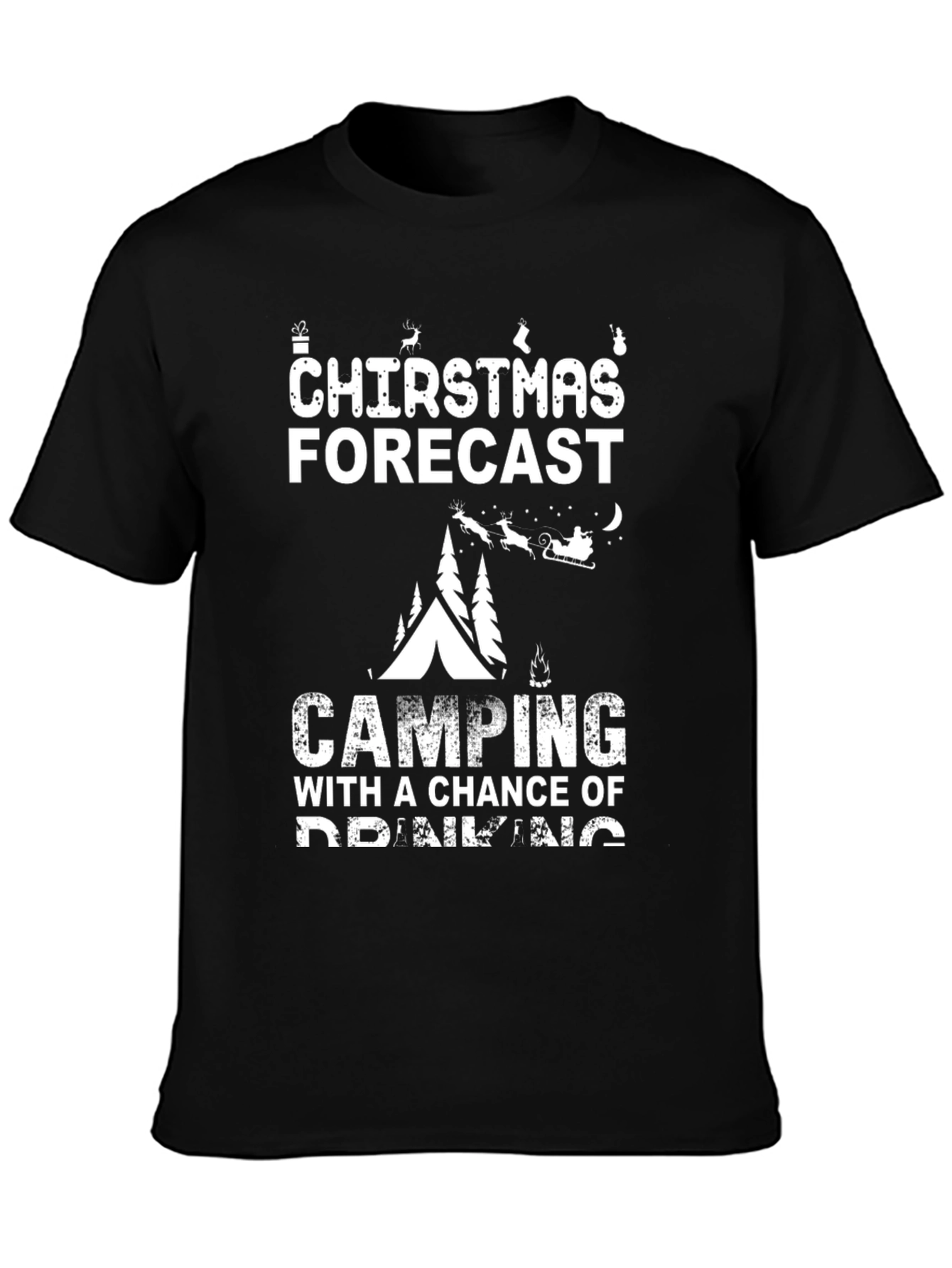 Christmas Camping Forecast T-Shirt