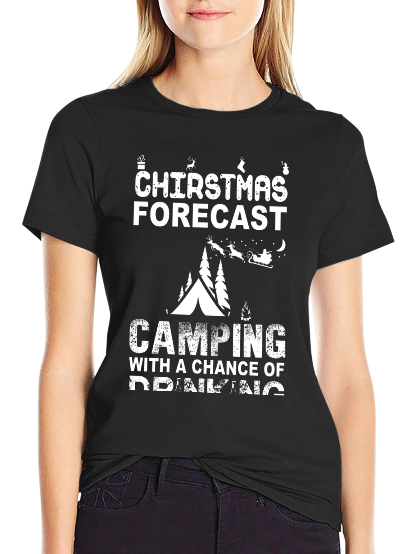 Christmas Camping Forecast T-Shirt