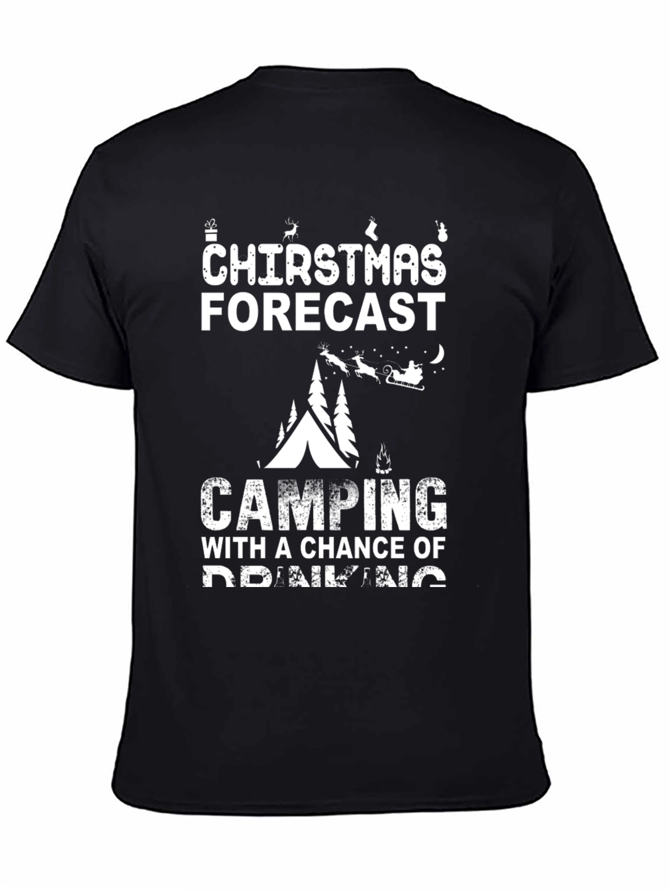 Christmas Camping Forecast T-Shirt