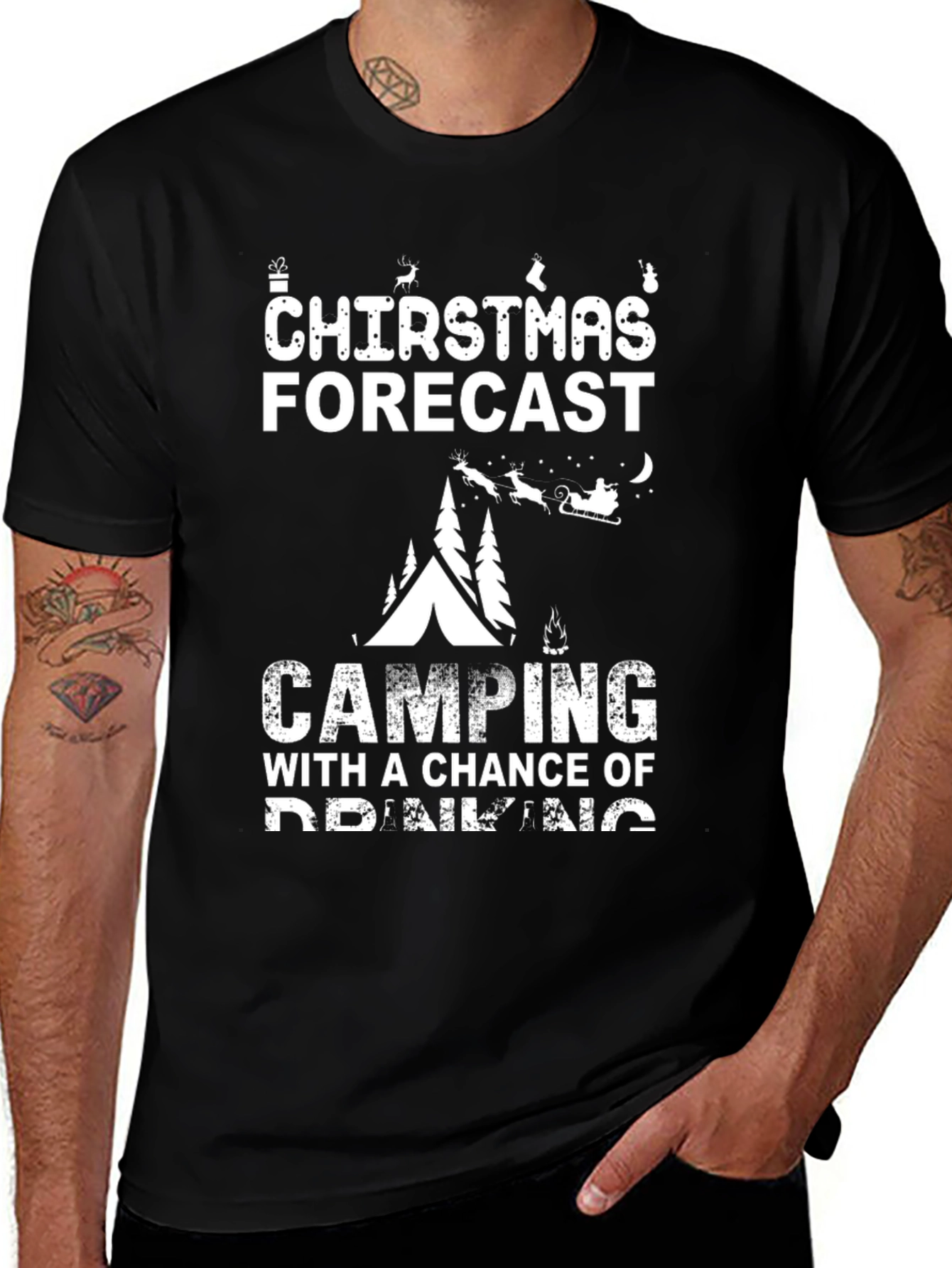 Christmas Camping Forecast T-Shirt