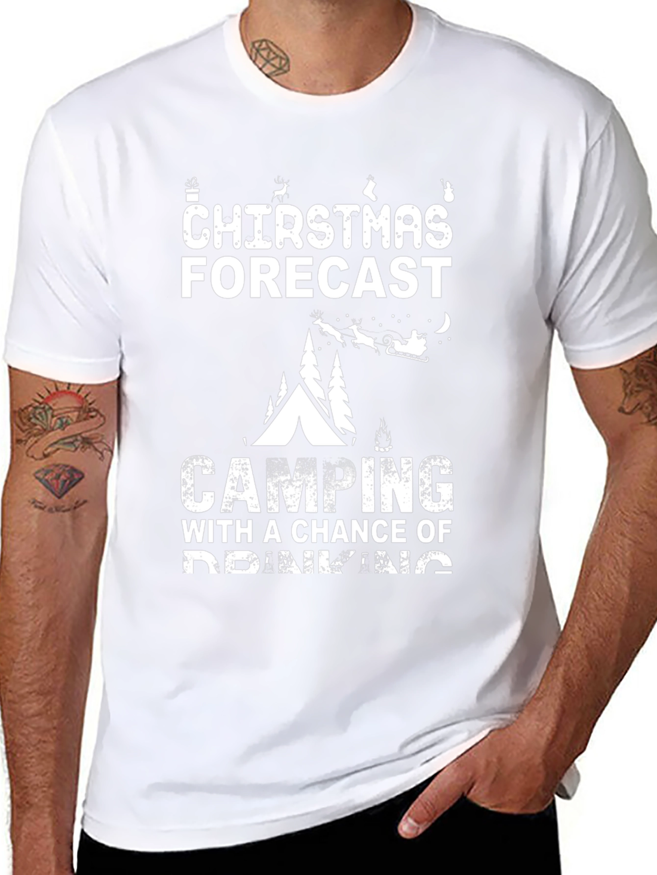 Christmas Camping Forecast T-Shirt