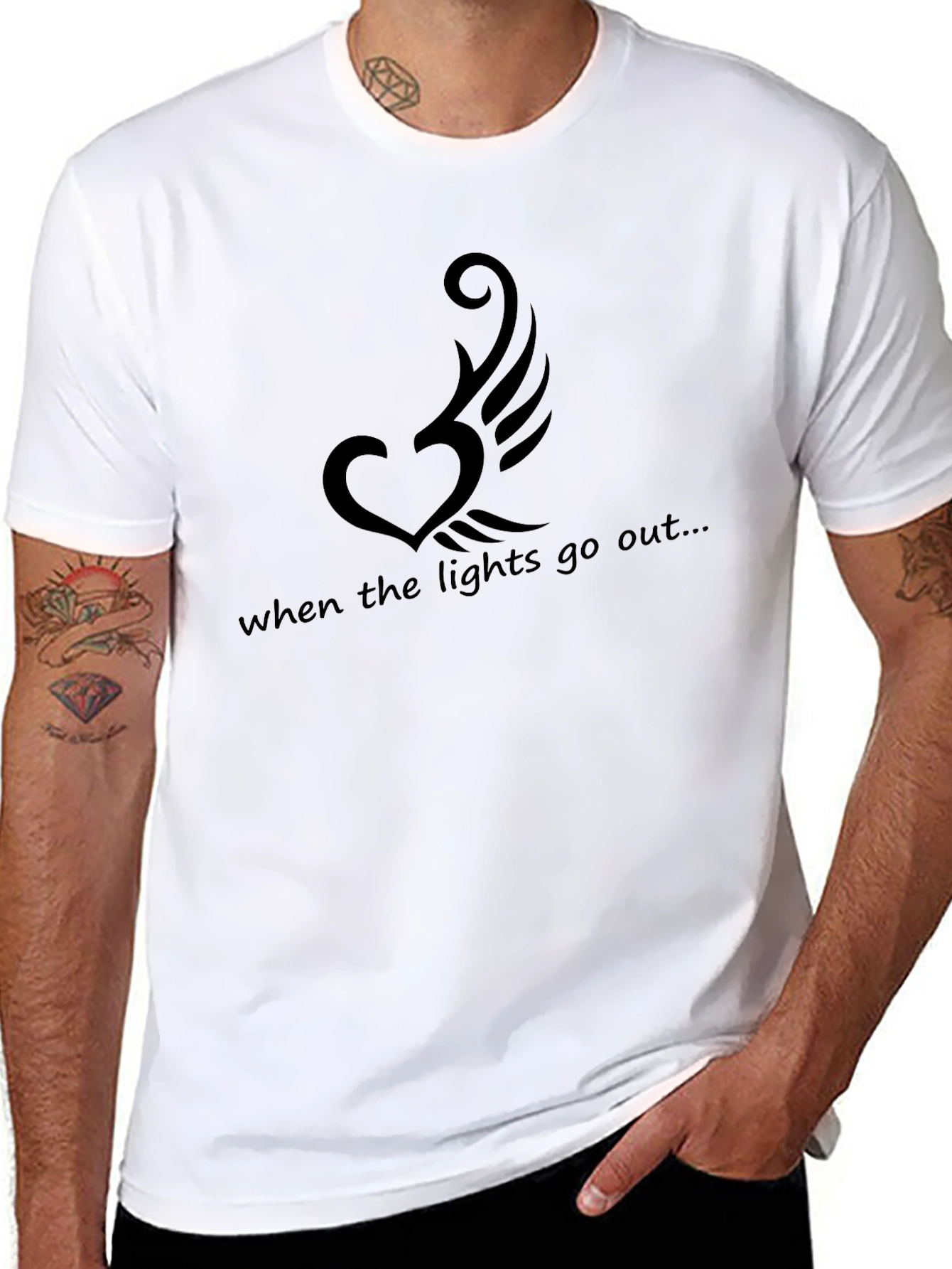 Heart Wing T-Shirt - When the Lights Go Out