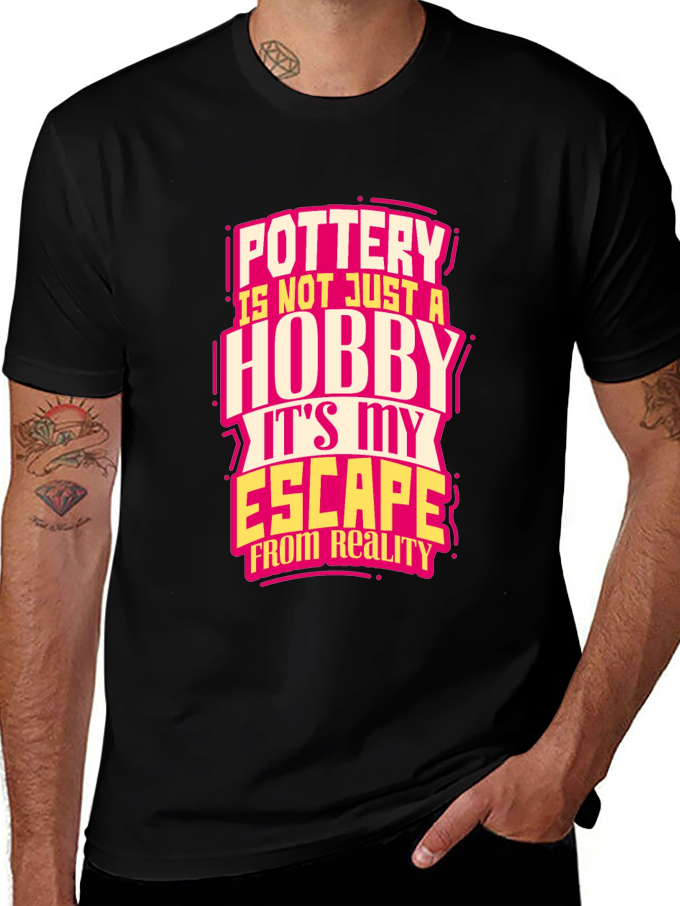 Pottery Hobby Escape Black T-Shirt