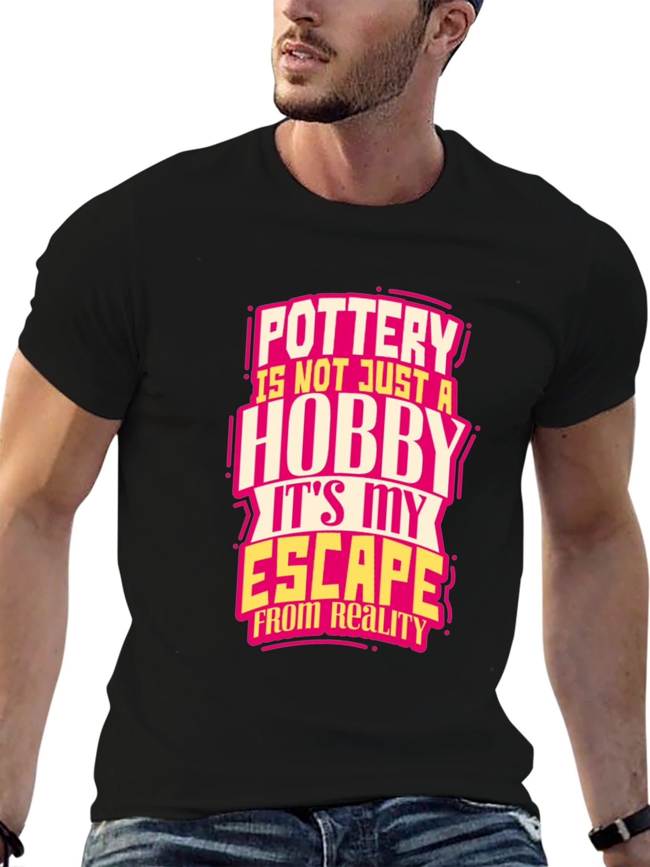 Pottery Hobby Escape Black T-Shirt
