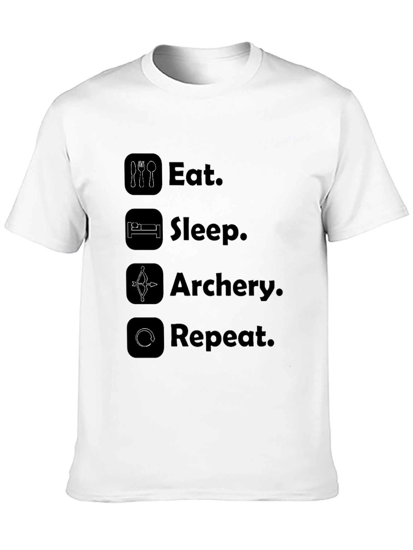 Eat Sleep Archery Repeat Black T-Shirt