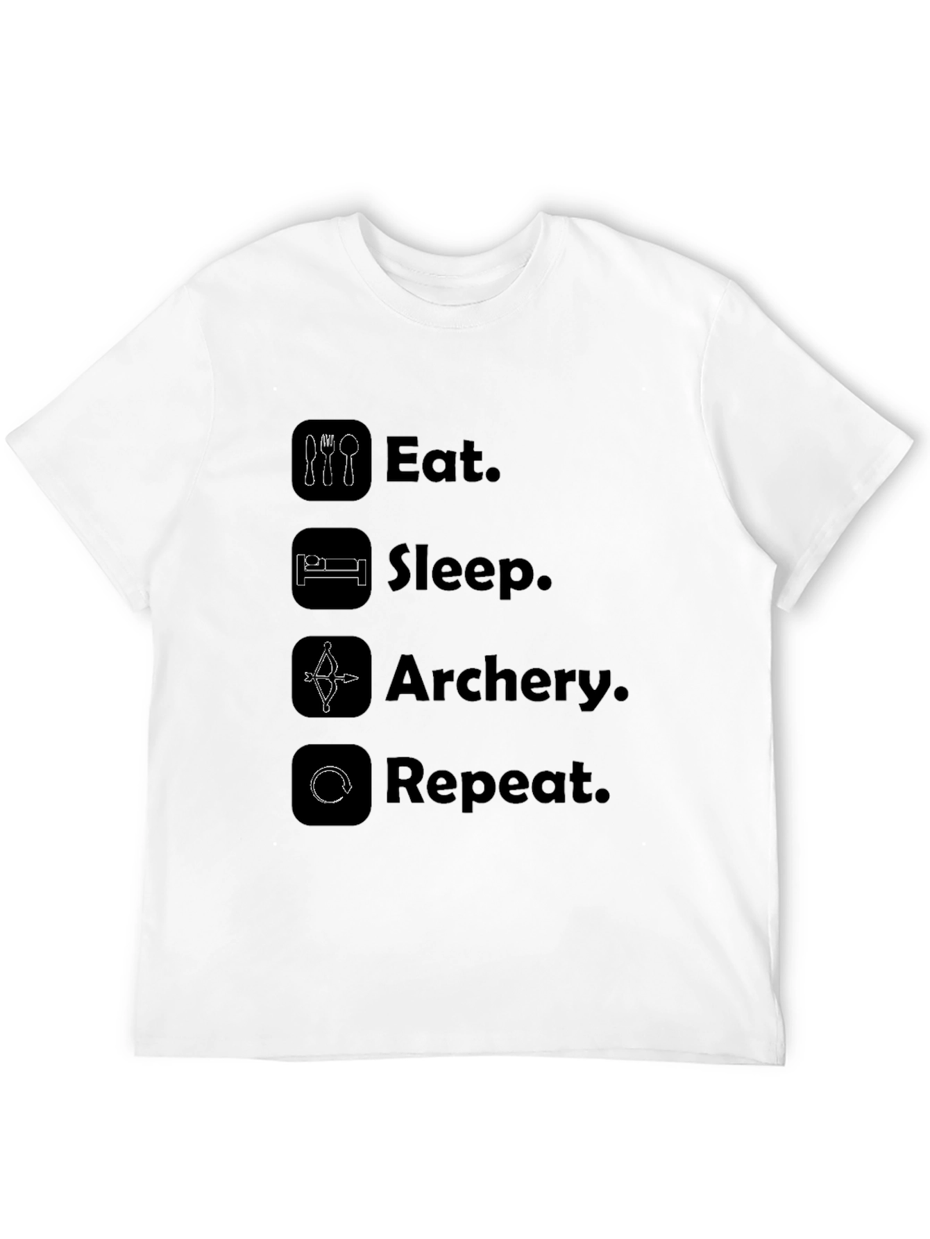 Eat Sleep Archery Repeat Black T-Shirt