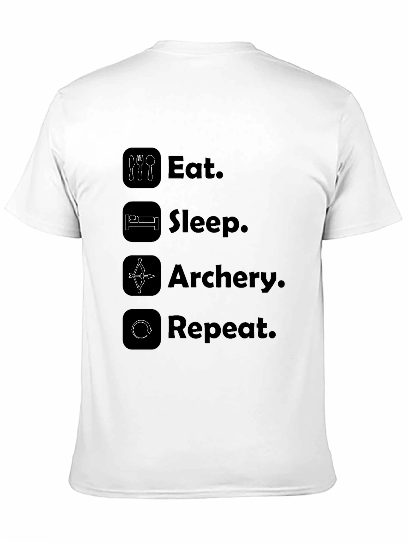 Eat Sleep Archery Repeat Black T-Shirt
