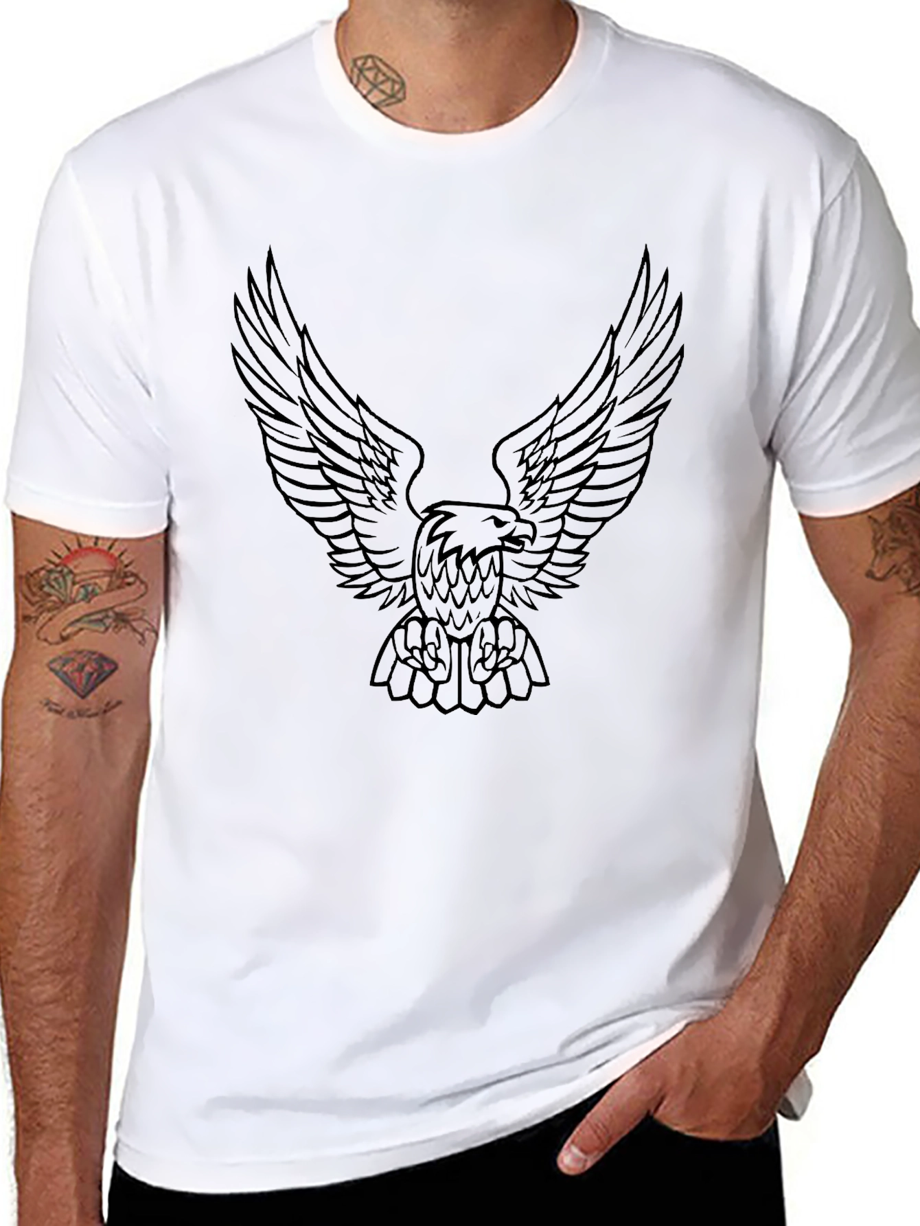 Eagle Graphic Black T-Shirt | Casual Style