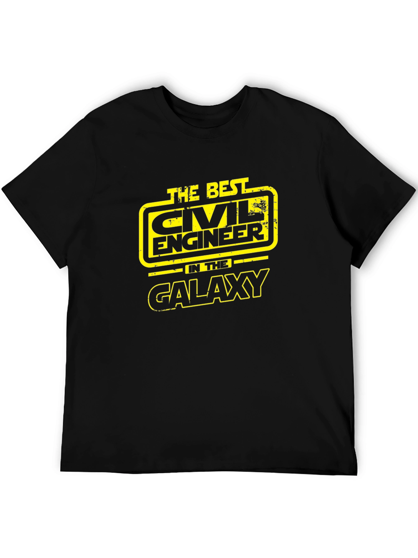 Civil Engineer Galaxy T-Shirt - Black Cotton Tee