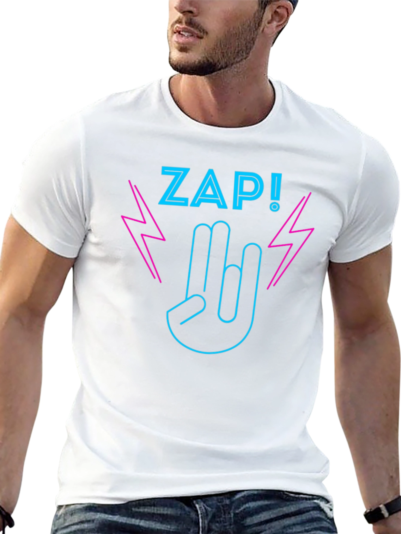 ZAP! Graphic Print Black T-Shirt
