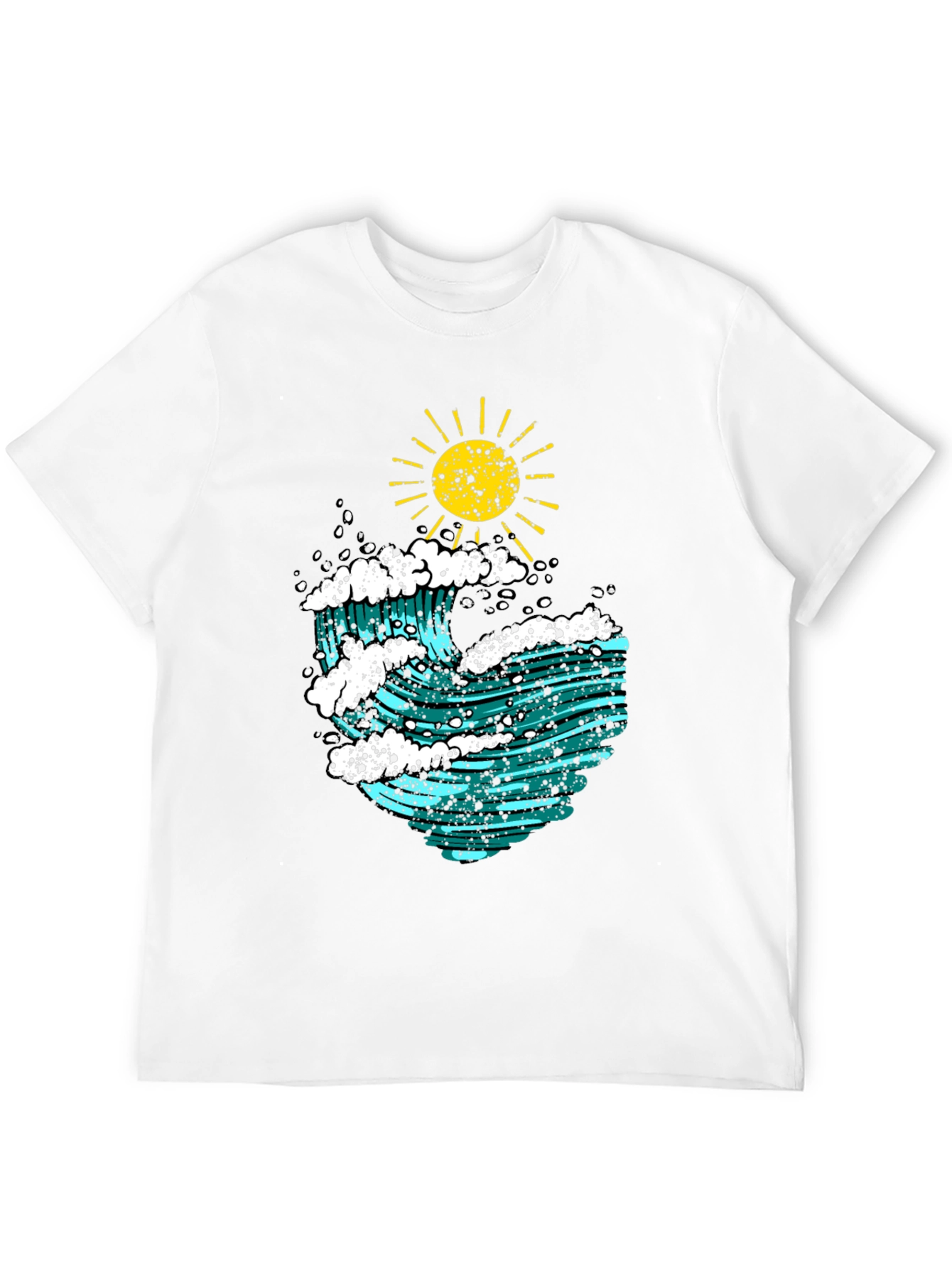 Ocean Wave Graphic Tee - Sun & Surf Design