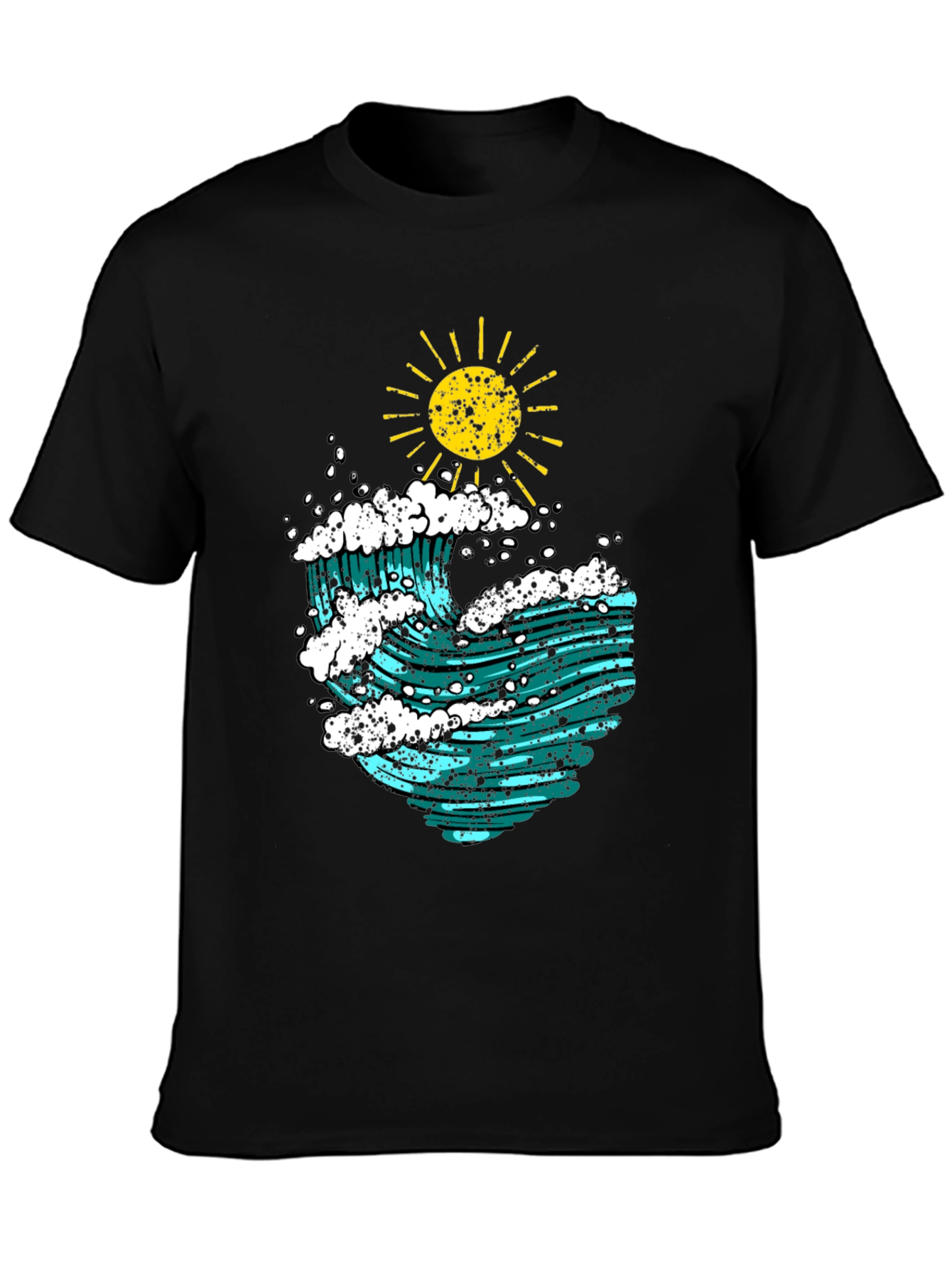 Ocean Wave Graphic Tee - Sun & Surf Design