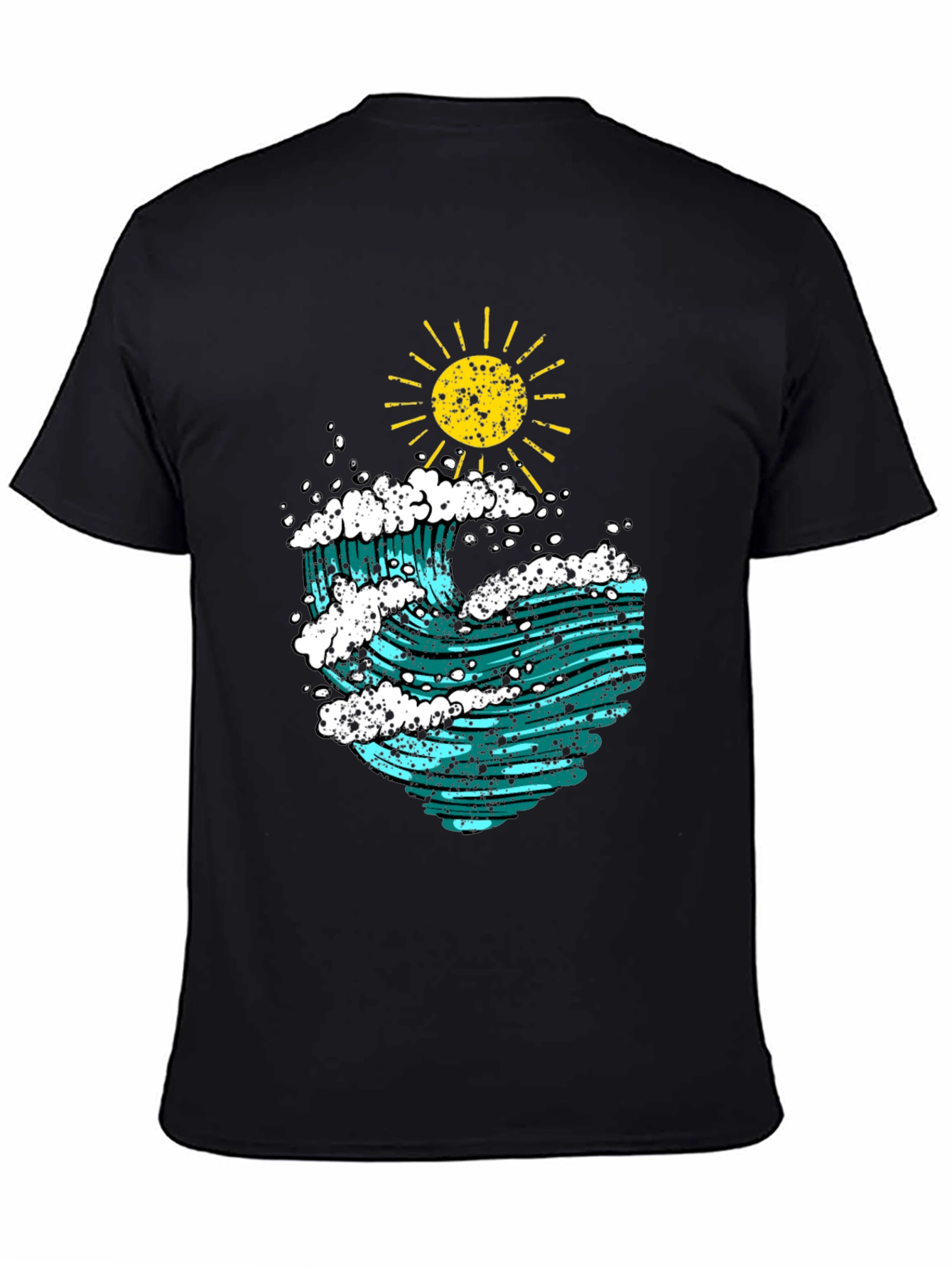 Ocean Wave Graphic Tee - Sun & Surf Design