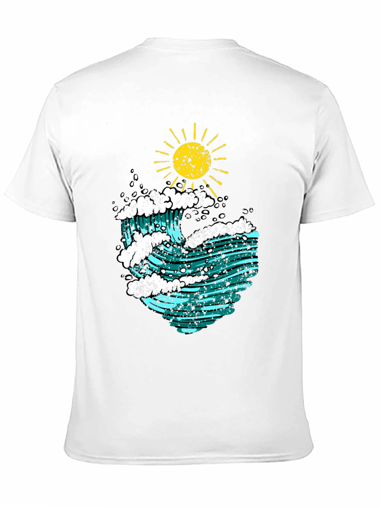 Ocean Wave Graphic Tee - Sun & Surf Design