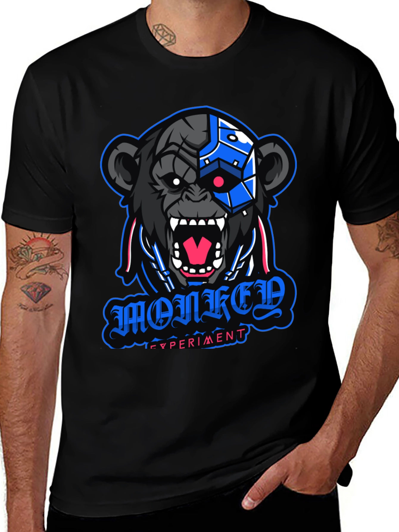 Cyber Monkey Experiment Graphic T-Shirt