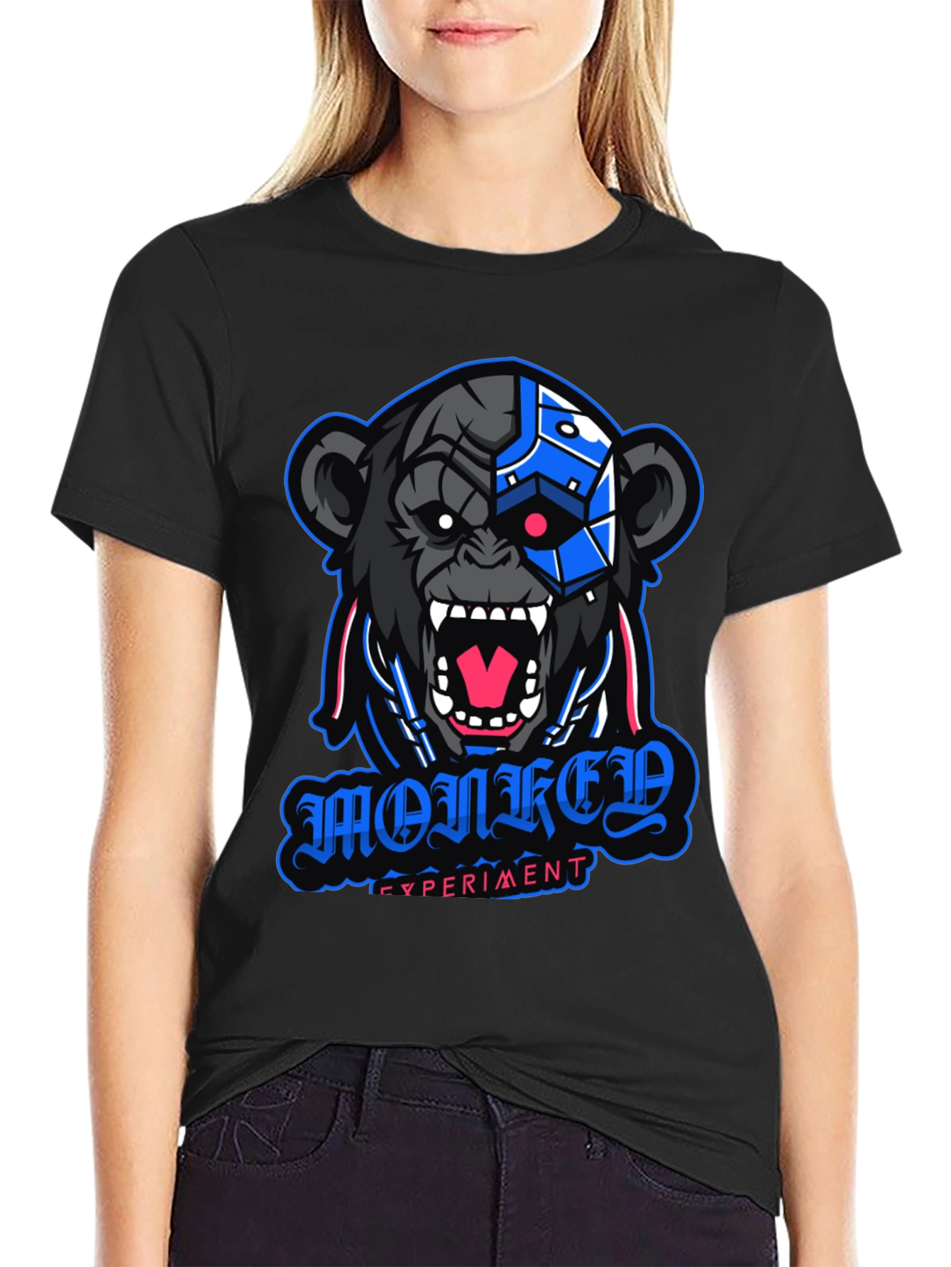 Cyber Monkey Experiment Graphic T-Shirt