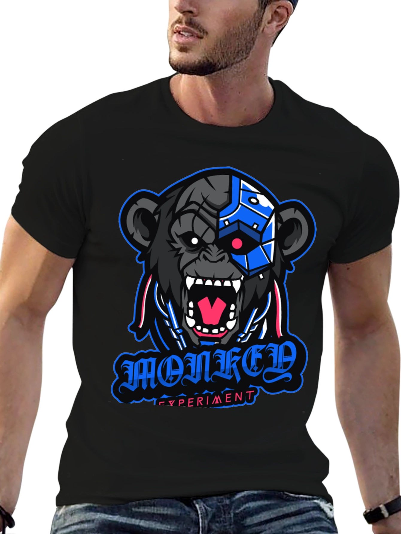 Cyber Monkey Experiment Graphic T-Shirt