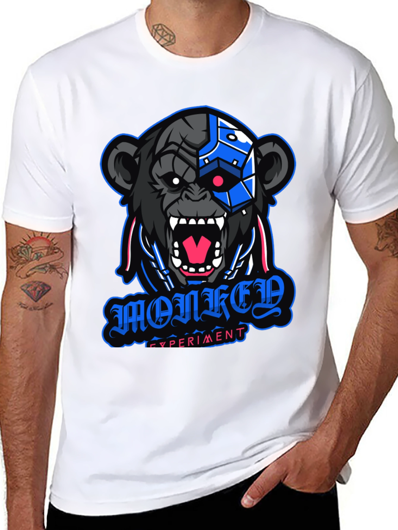 Cyber Monkey Experiment Graphic T-Shirt