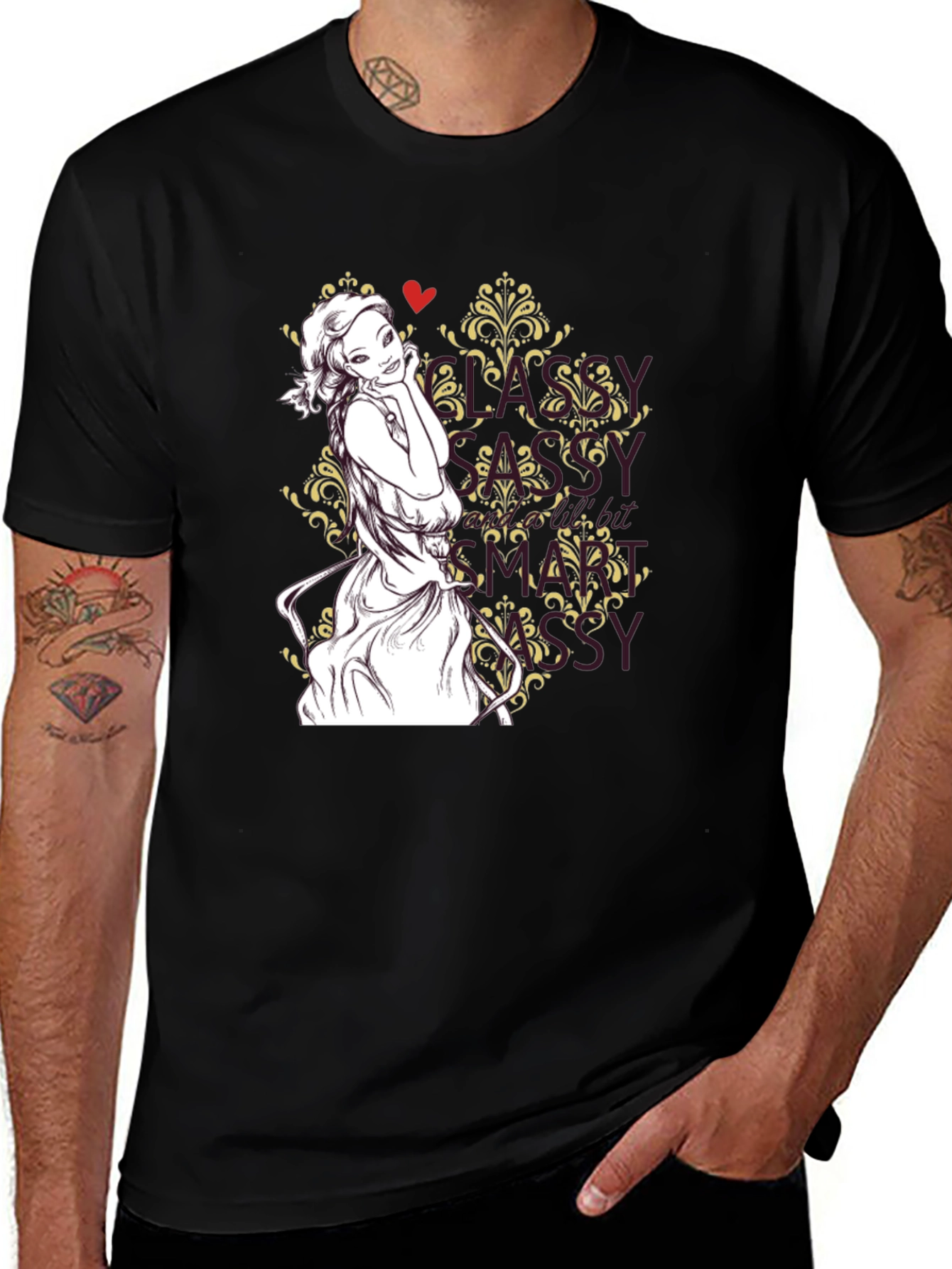Sassy Girl Graphic Tee - Black T-Shirt