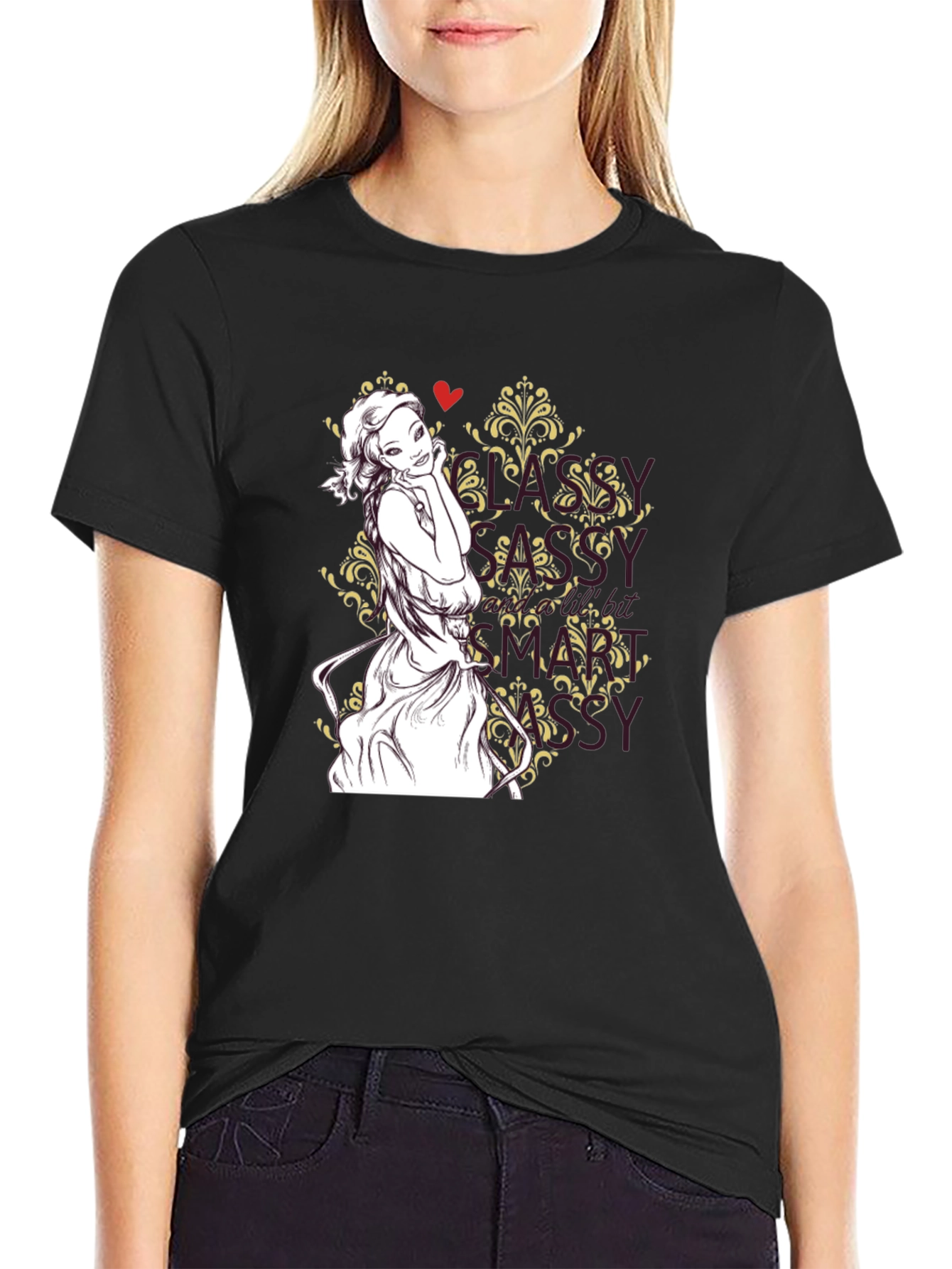 Sassy Girl Graphic Tee - Black T-Shirt