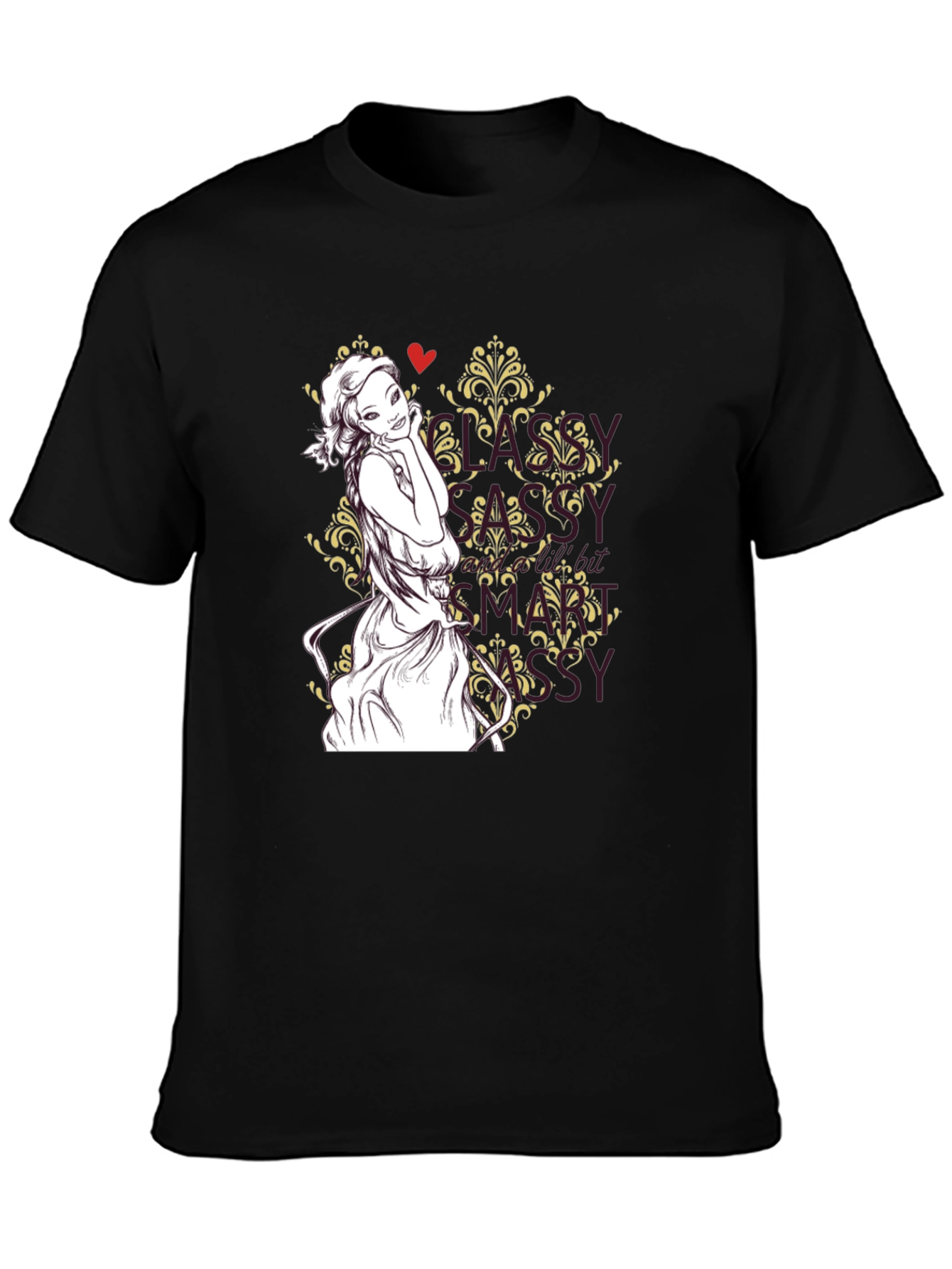 Sassy Girl Graphic Tee - Black T-Shirt
