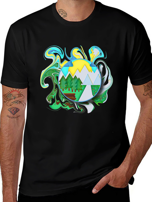 Nature Swirl Graphic T-Shirt