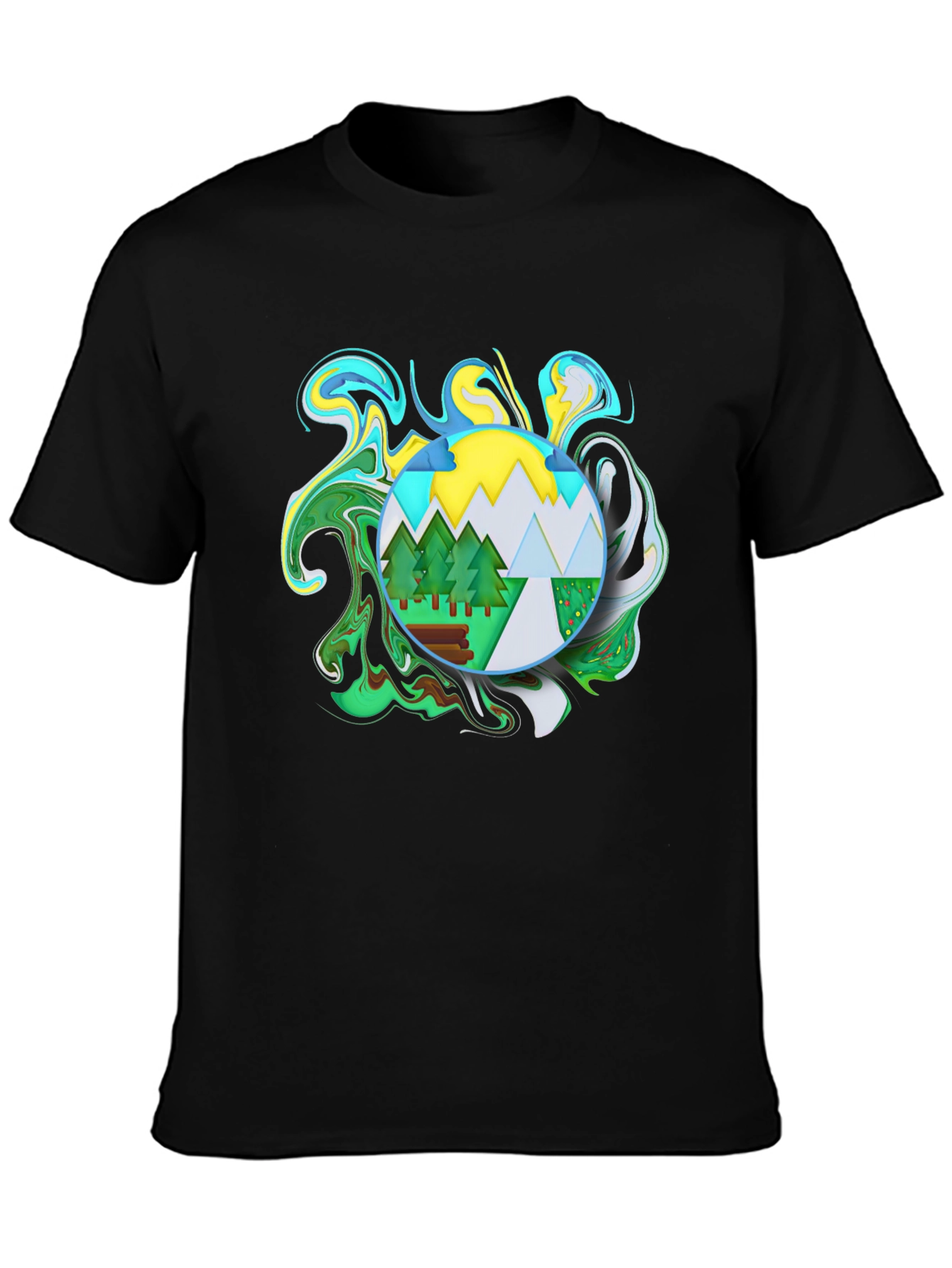 Nature Swirl Graphic T-Shirt
