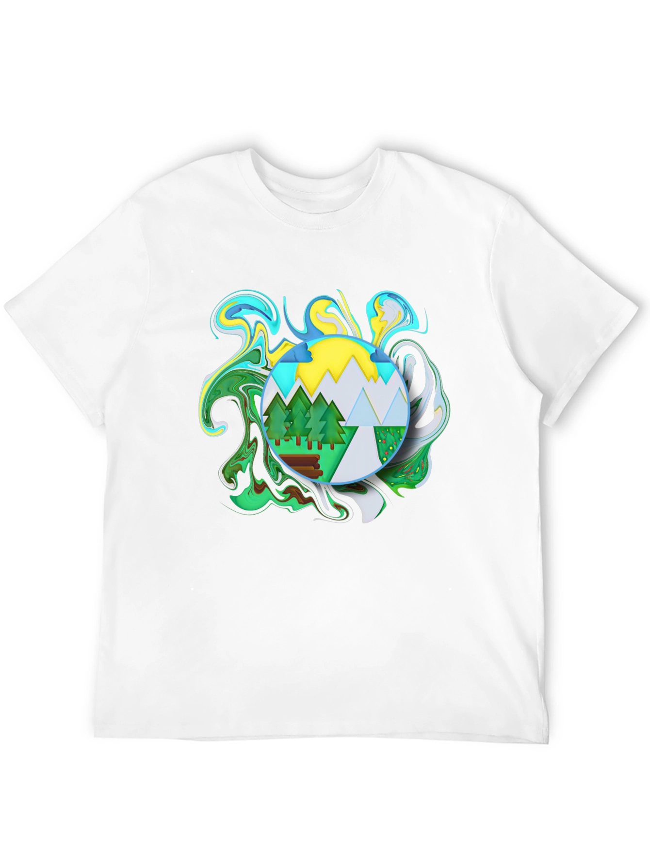 Nature Swirl Graphic T-Shirt