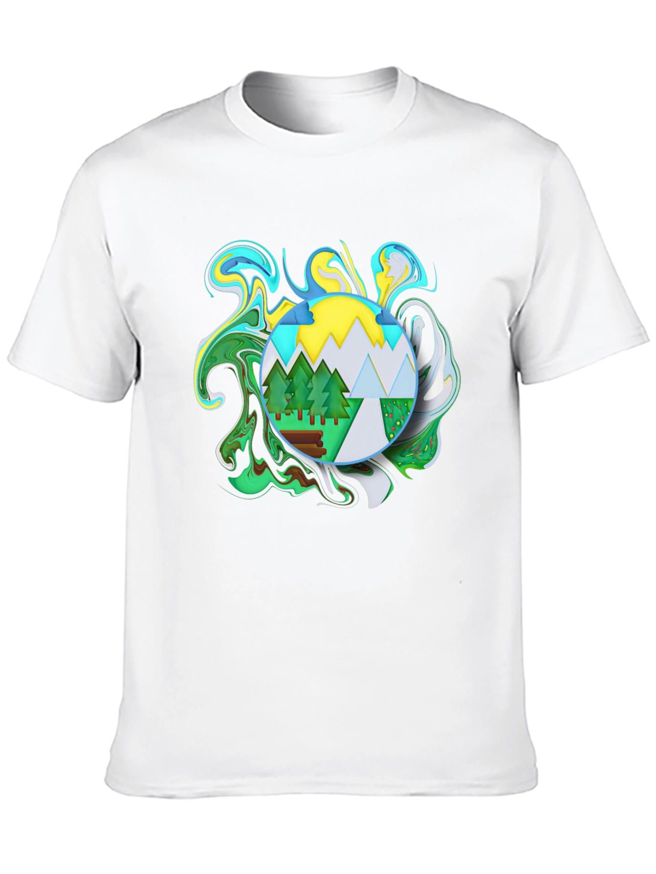 Nature Swirl Graphic T-Shirt