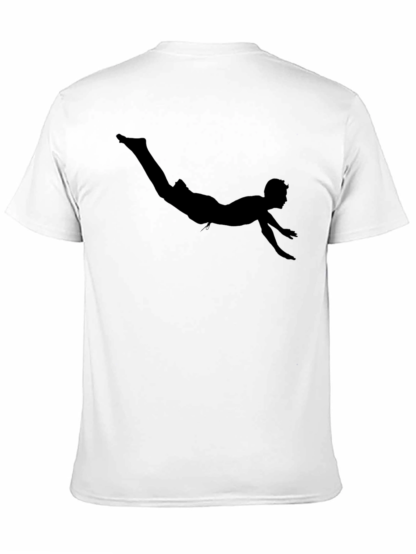 Diver Silhouette Graphic Tee - Black Cotton T-Shirt