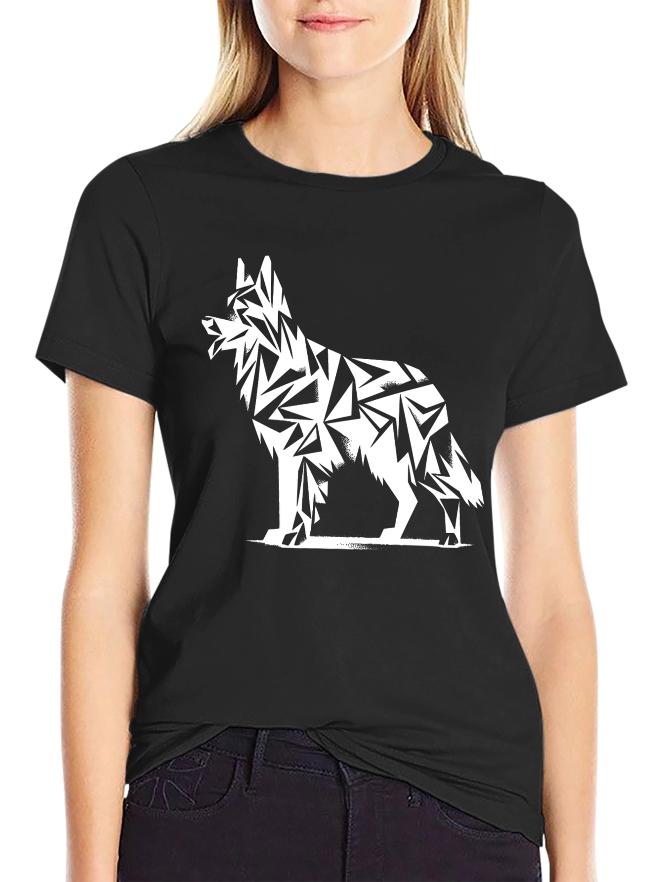 Geometric Dog Graphic T-Shirt - Modern Menswear