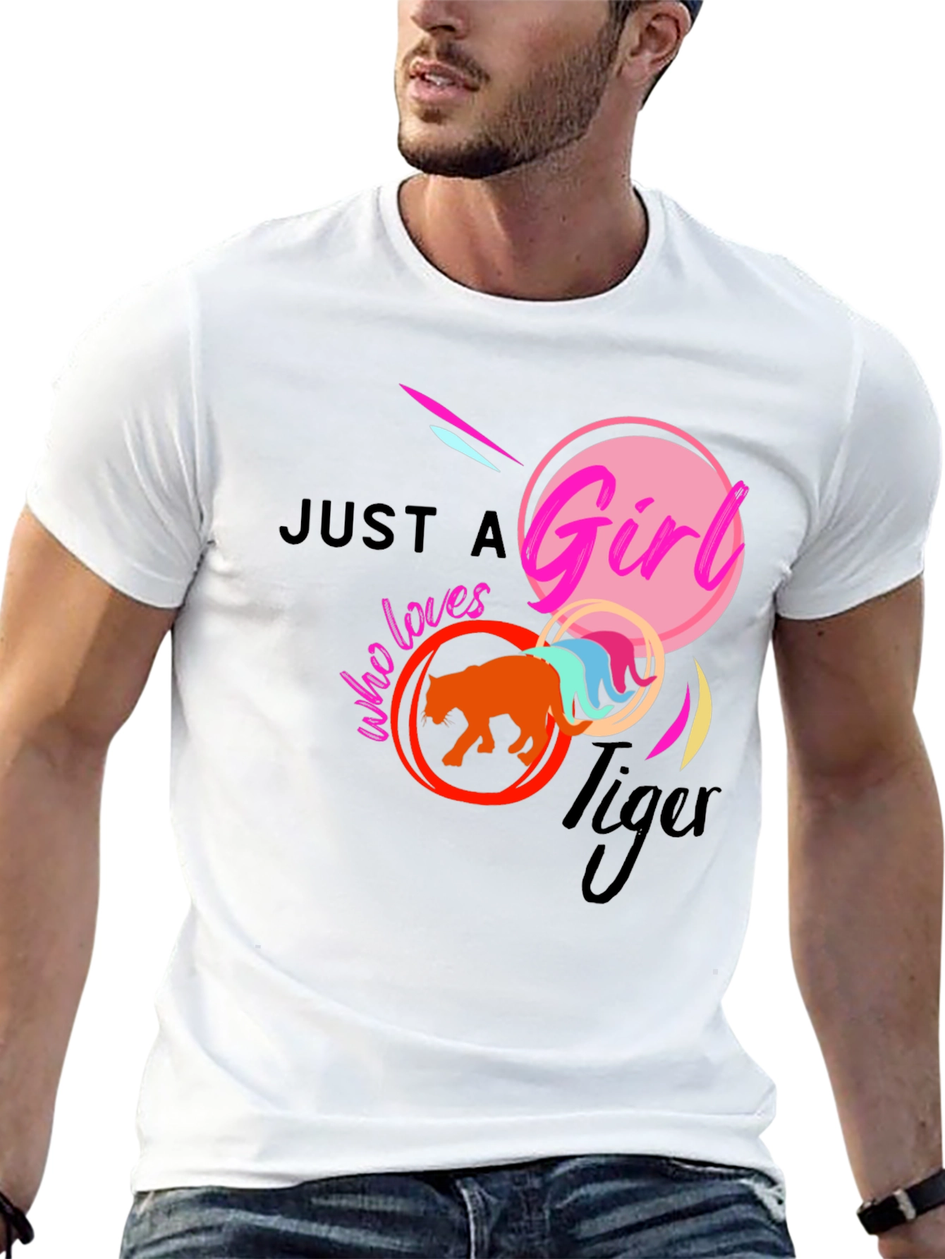 Just A Girl Who Loves Tigers Graphic T-Shirt