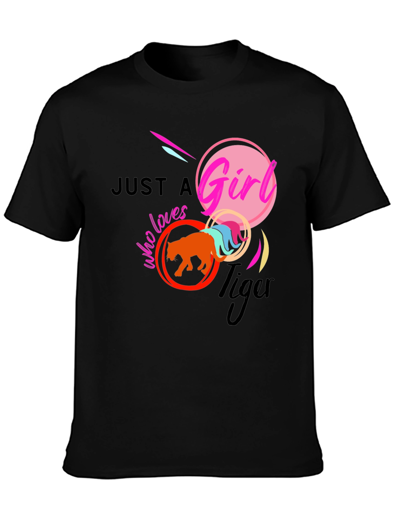 Just A Girl Who Loves Tigers Graphic T-Shirt