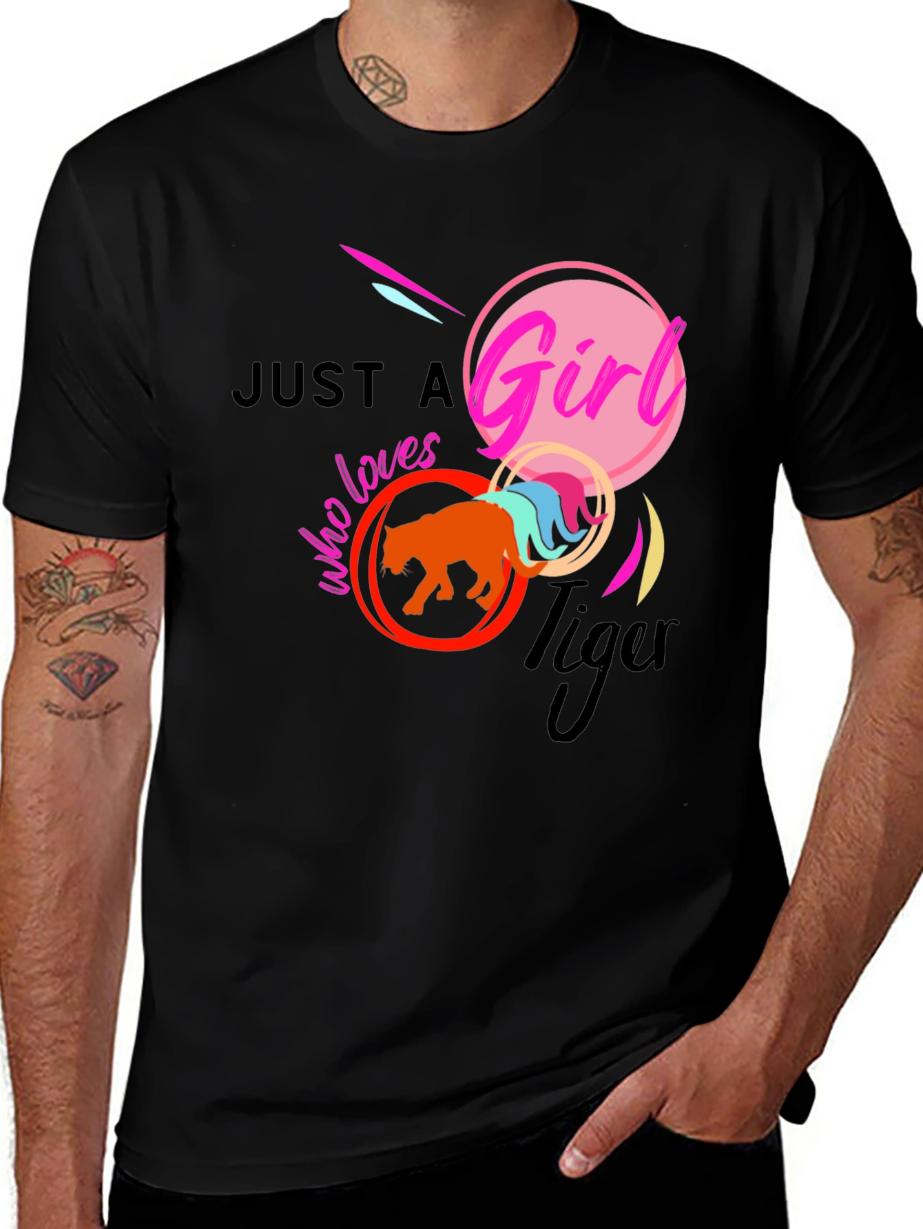 Just A Girl Who Loves Tigers Graphic T-Shirt