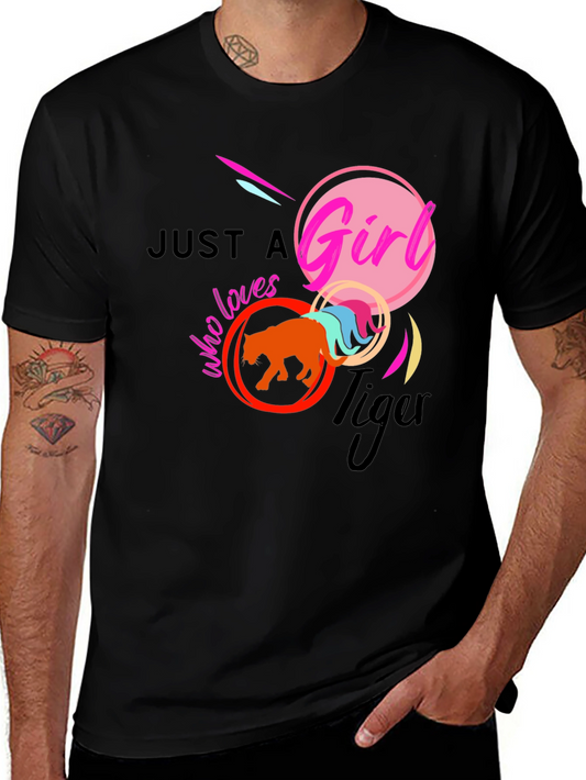 Just A Girl Who Loves Tigers Graphic T-Shirt