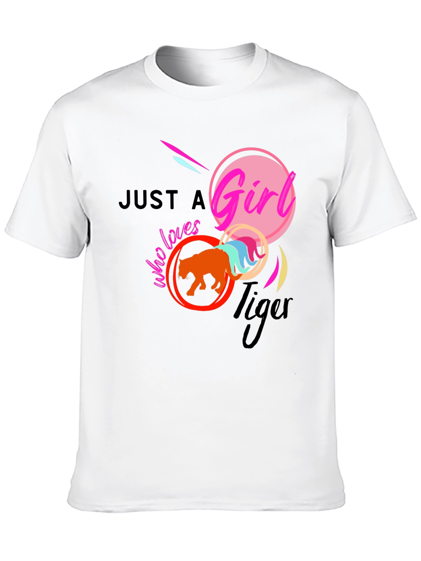 Just A Girl Who Loves Tigers Graphic T-Shirt