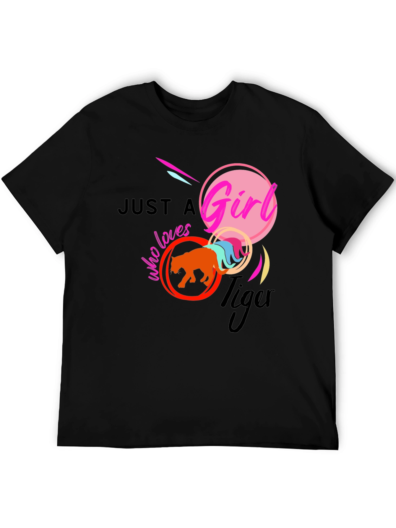 Just A Girl Who Loves Tigers Graphic T-Shirt