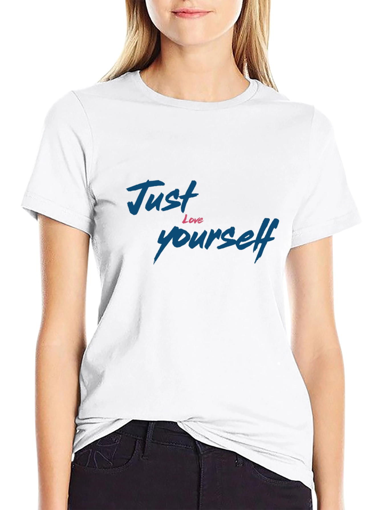 Just Love Yourself Graphic T-Shirt - Black