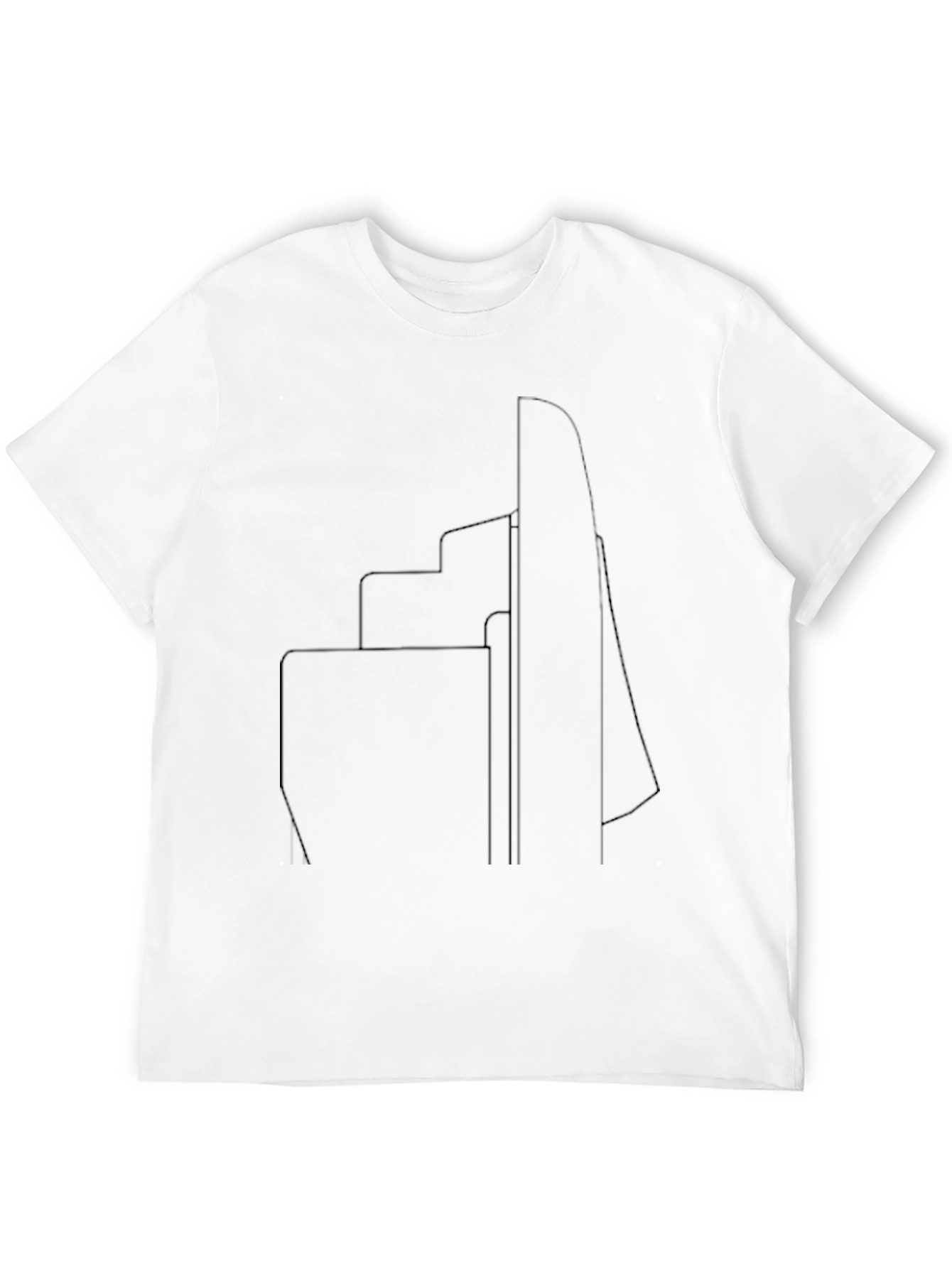 Modern Cityscape Black T-Shirt
