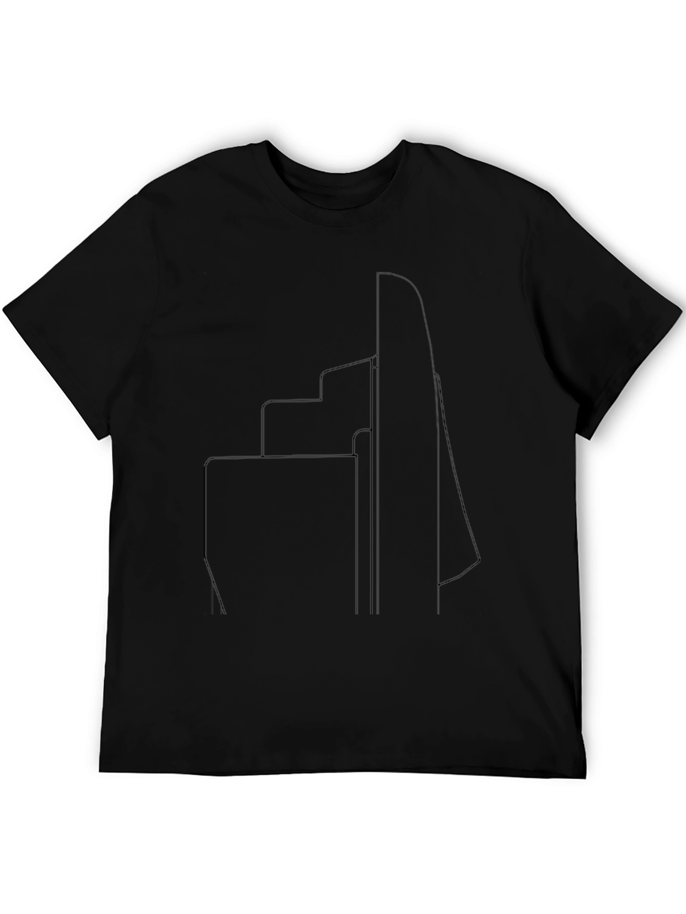 Modern Cityscape Black T-Shirt