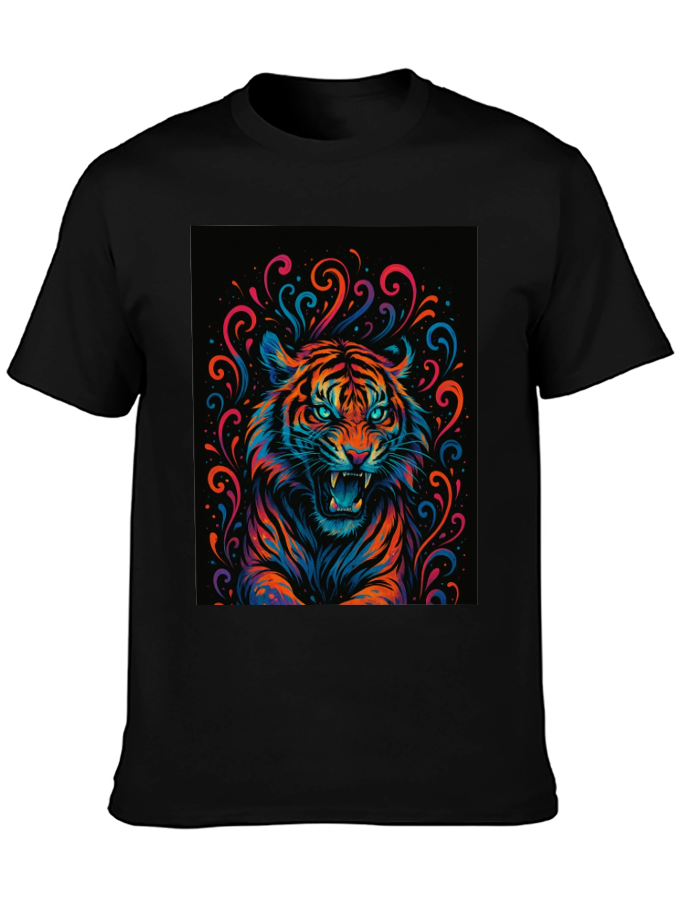 Vibrant Tiger Graphic Tee - Bold Statement Shirt