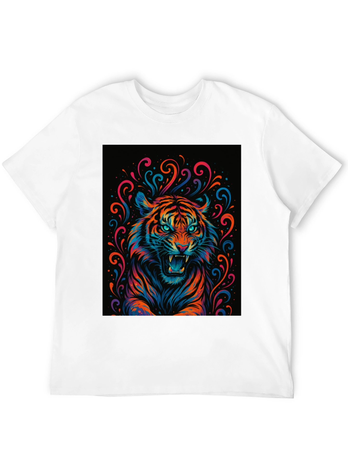 Vibrant Tiger Graphic Tee - Bold Statement Shirt