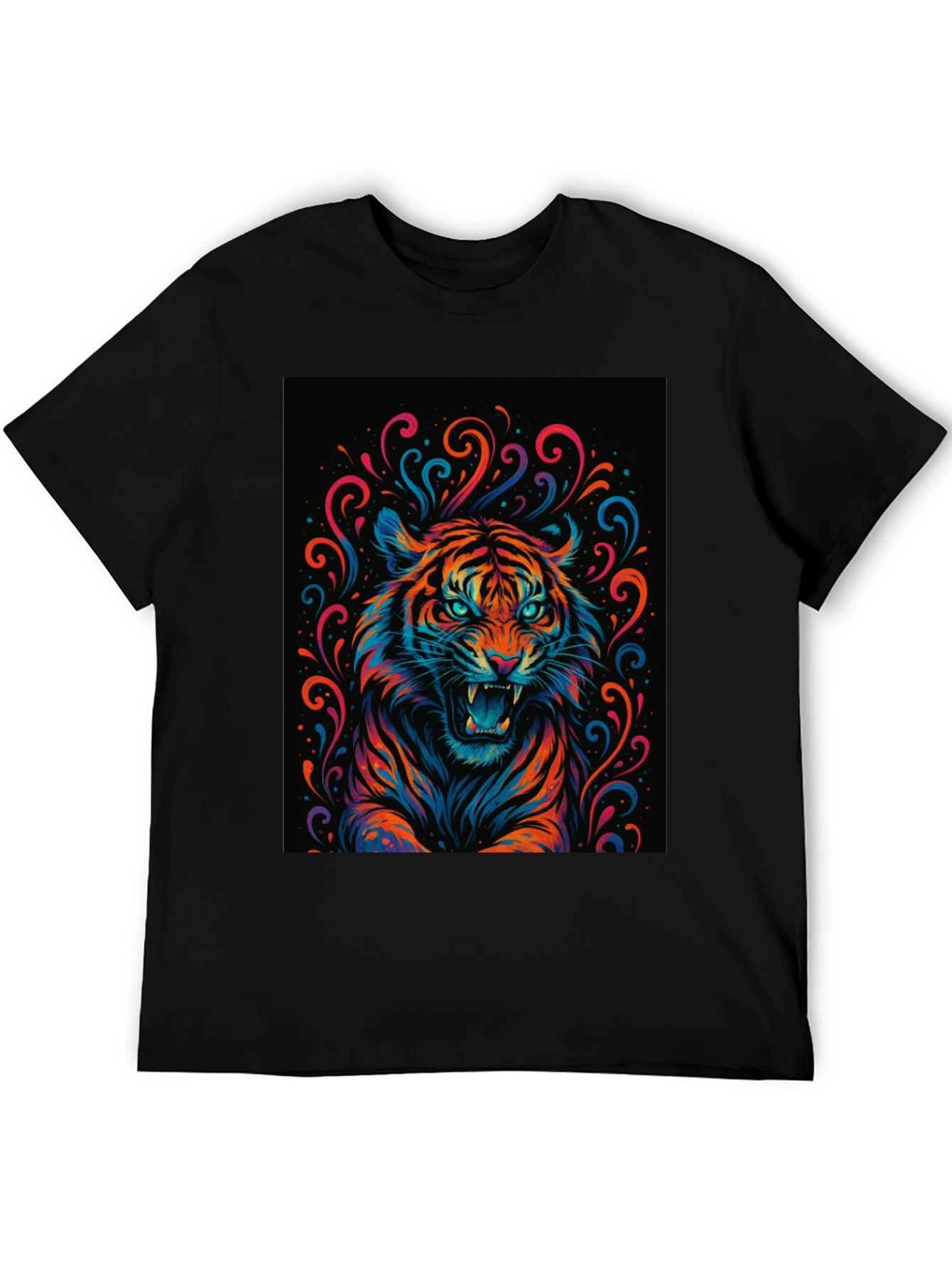 Vibrant Tiger Graphic Tee - Bold Statement Shirt