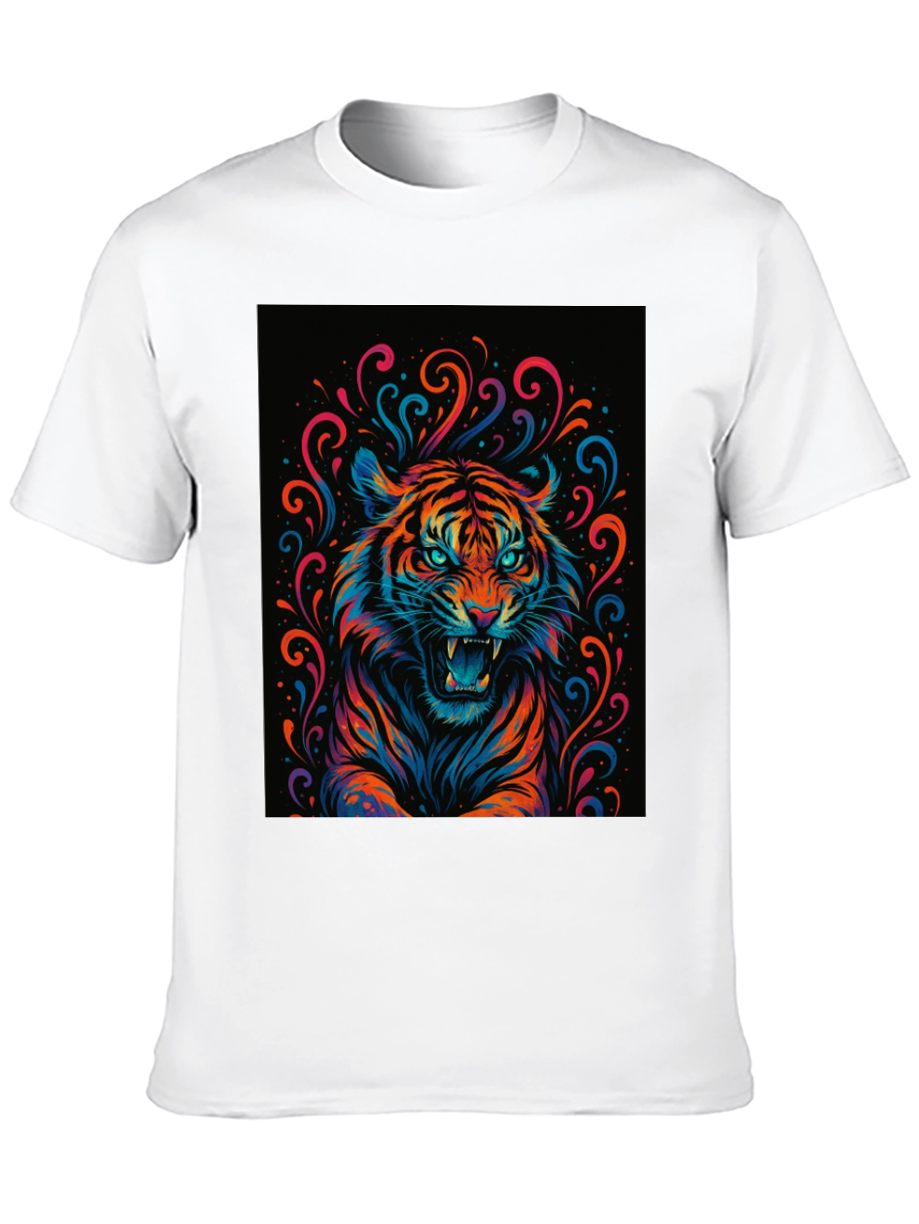 Vibrant Tiger Graphic Tee - Bold Statement Shirt