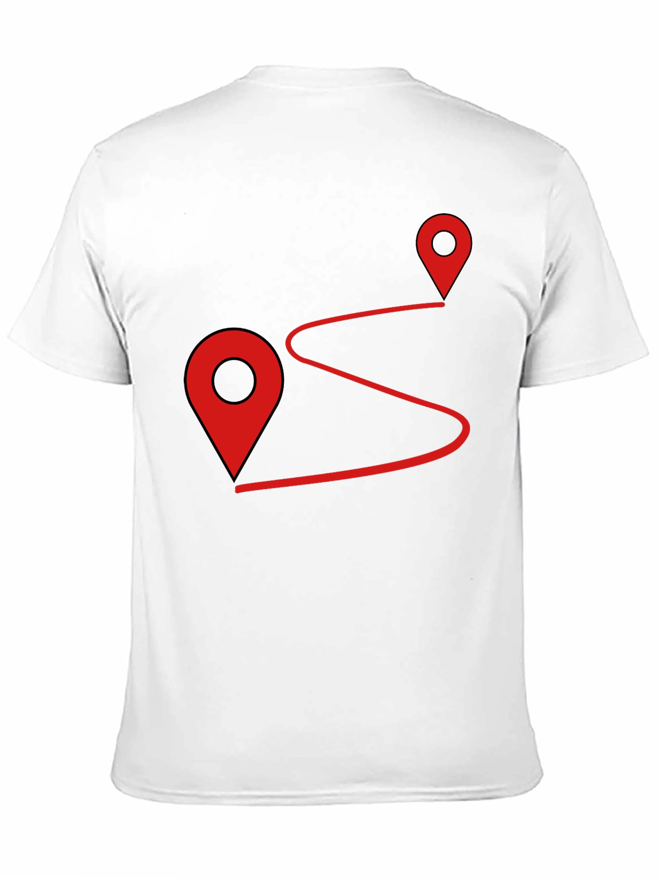 Route Finder Graphic Tee - Black Cotton Shirt