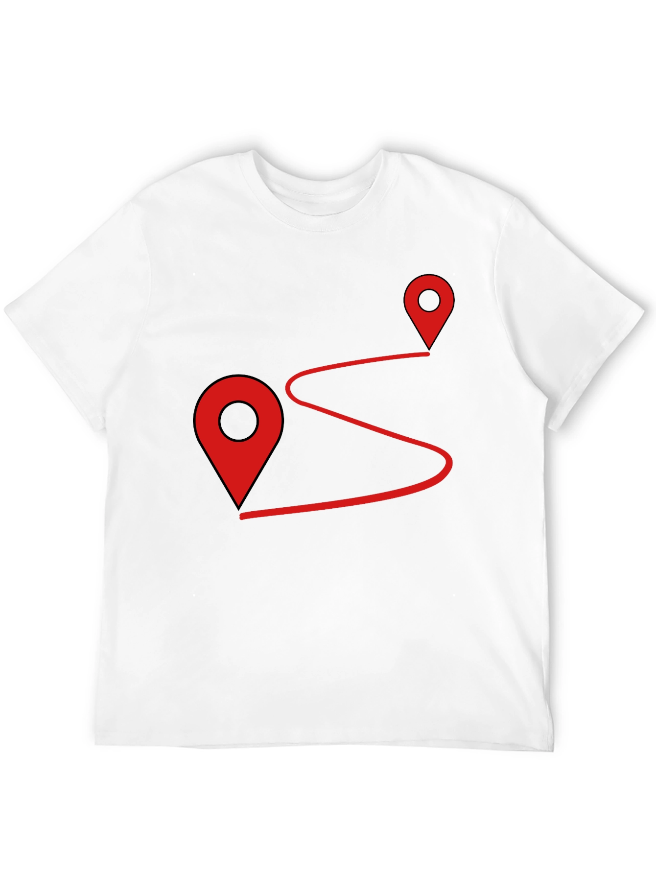 Route Finder Graphic Tee - Black Cotton Shirt