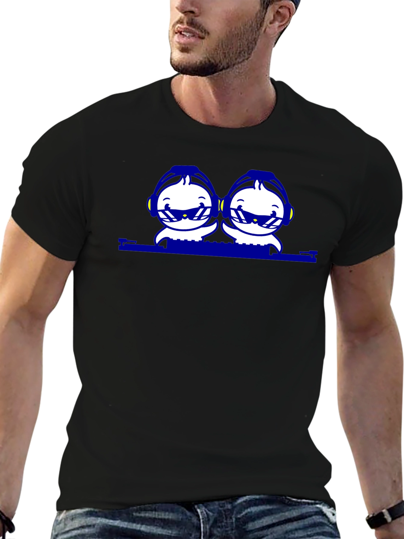 Cool Character Graphic Tee - Black