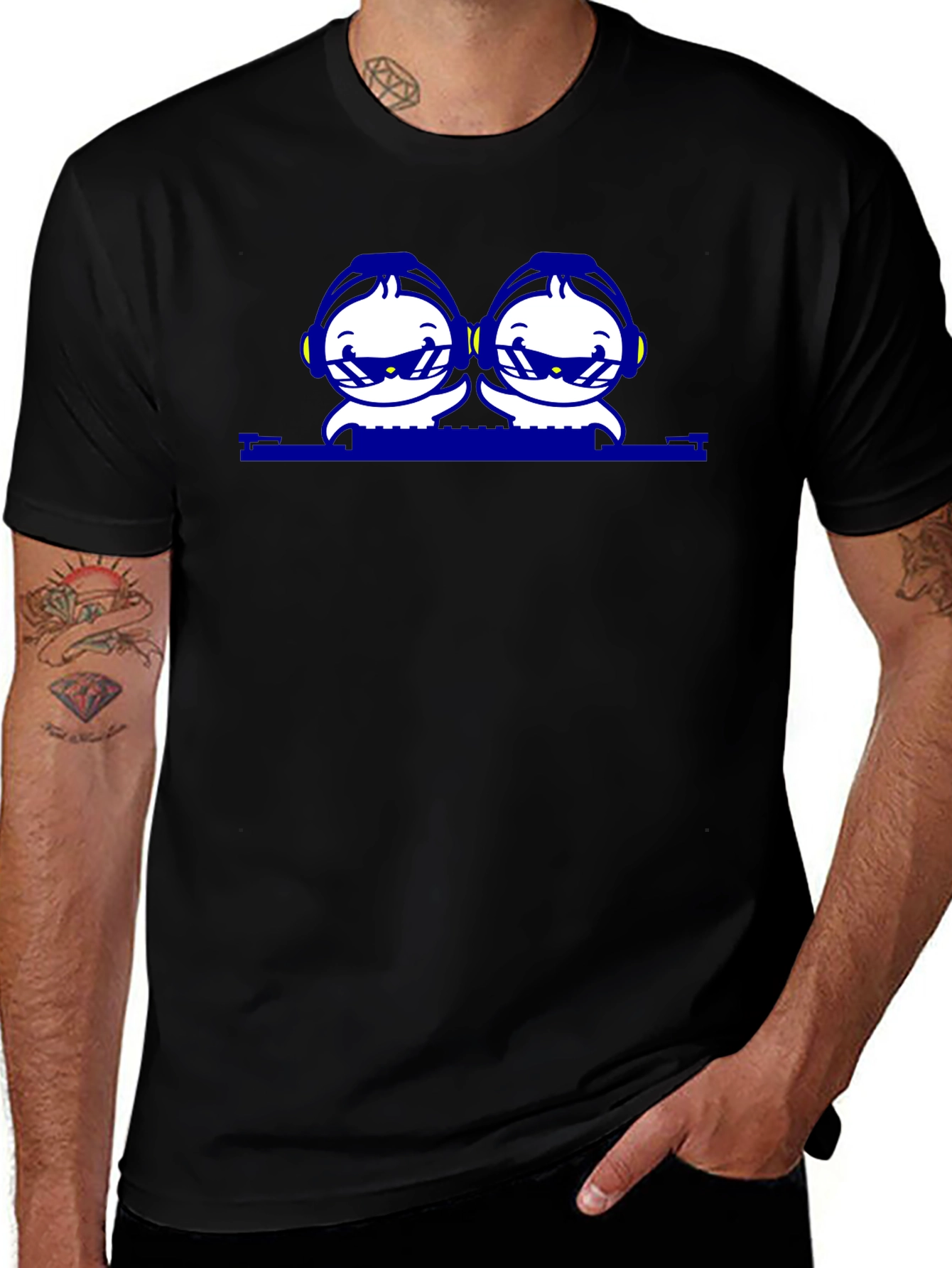 Cool Character Graphic Tee - Black